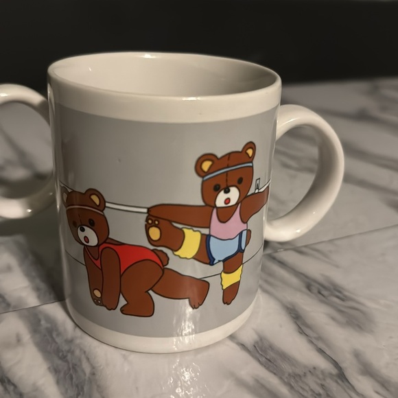 Vintage Teddy Bear Mugs JazzerSize Tea Party Sweating to the Oldies Coffee Set - Picture 2 of 6